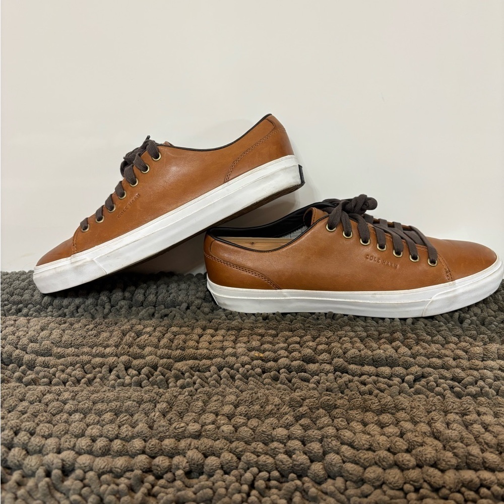 Cole Haan Grand Series Pinch Maine Classics Brown Leather Shoes - Picture 3 of 8